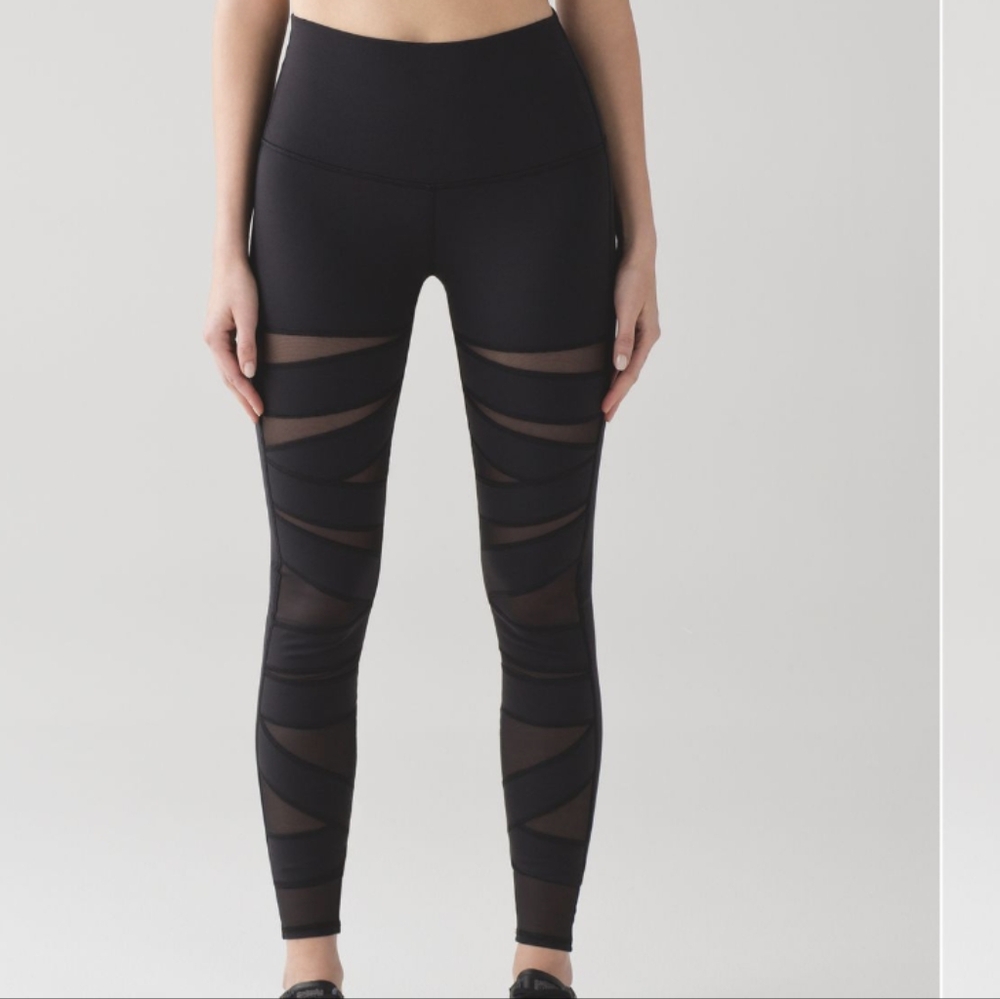 Lululemon Wunder Under Pant (Hi-Rise) (Tech Mesh) Black